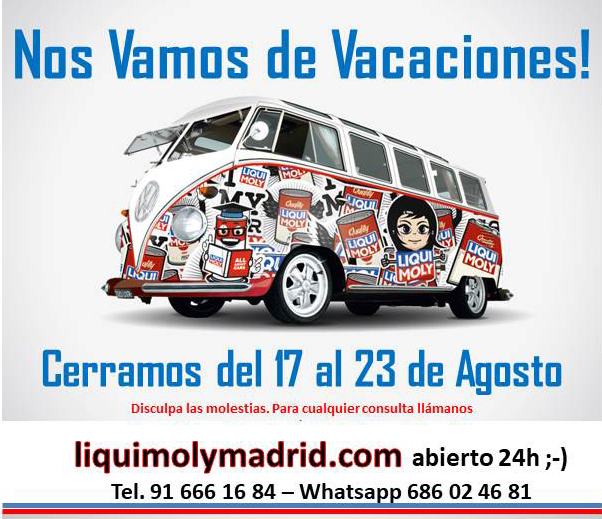 Nos vamos de vacaciones! Del 17 al 24 de agosto cerrado por descanso ;-)